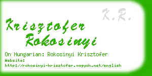 krisztofer rokosinyi business card
